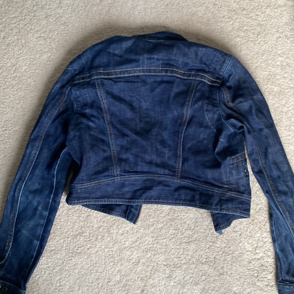 Long Sleeve Dark Wash Denim Jean Jacket - Picture 2 of 2